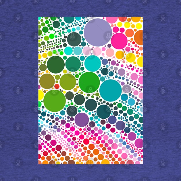 Light Rainbow Pastel Polka Dot Pattern Design by love-fi